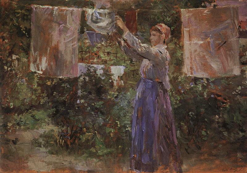 Berthe Morisot Peasant Hanging out the Washing Spain oil painting art